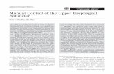 Manual Control of the Upper Esophageal · PDF fileManual Control of the Upper Esophageal Sphincter Peter C. Belafsky, ... laryngectomy.21–29 The aim of these ... UES requires elevation