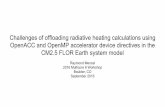 Challenges of offloading radiative heating calculations ... Workshop... · Challenges of offloading radiative heating calculations using OpenACC and OpenMP accelerator device directives