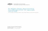 In-flight pitch disconnect involving ATR 72 aircraft, VH- · PDF fileIn-flight pitch disconnect involving ATR 72 aircraft, ... operating on a scheduled passenger flight from Canberra,