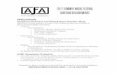 2017 SUMMER MUSIC FESTIVAL AUDITION · PDF fileo One etude from Goldenberg, Modern School of Xylophone, Marimba or Vibraphone o An arrangement of Bach, Handel or Haydn or similar material