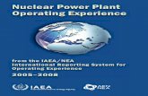 Nuclear Power Plant Operating Experience · PDF filenuclear power plant operating experience from the iaea/nea international reporting system for operating experience 2005–2008