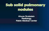 Ahuva Grubstein Radiology Rabin Medical Center - ipus.org.il · PDF fileinternal characteristics, and presence of pleural tag were ... Retrospective review of surgical biopsy of GGO