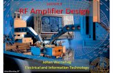Lecture 4 RF Amplifier Design -  · PDF fileLecture 4 RF Amplifier Design ... • Quarter-Wave Transformer ... current to a narrow region close to the surface