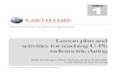 Lesson plan and activities for teaching U -Pb radiometric ...earth-time.org/Lesson_Plan.pdf · Lesson plan and activities for teaching U ... The Concept of Half-life ... concepts