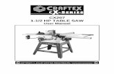 CX207 1-1/2 HP TABLE SAW - Busy Bee Tools · PDF fileMiter Gauge ... lower and two upper braces using carriage ... Figure-9 Attaching stand to the table saw Secure the stand to the