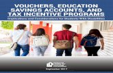 VOUCHERS, EDUCATION SAVINGS ACCOUNTS, AND · PDF fileVoucher, education savings account (ESA), and tax incentive ... These kinds of programs allow parents or guardians to receive a