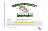 5: Secret Code Math · PDF fileWelcome to the Secret Code Math Book Kids need to master basic operations, including addition, subtraction, multiplication, and division. The only way