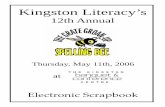 12th Annual -   · PDF file12th Grate Groan-Up Spelling Bee (2006) Electronic Scrapbook Contents Page Table of Contents