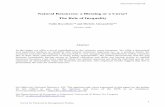 Natural Resource s: a Blessing or a Curse ? The Role of ... · PDF fileNatural Resource s: a Blessing or a Curse ? The Role of Inequality ... In this paper we offer a novel contribution