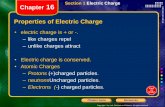 Section 1 Electric Charge Chapter 16 Properties of ... · PDF fileSection 1 Electric Charge Chapter 16 Properties of ... ... 23