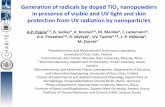 Generation of radicals by doped TiO2 nanopowders in ...sfm.eventry.org/u/f/Popov_SFM-2011.pdf · in presence of visible and UV light and skin protection from UV radiation by ... 0.2