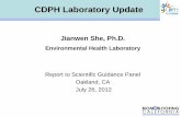CDPH Laboratory Update - Biomonitoring California · PDF fileData Review Process 1. Peer review. Checklist: calibration curves, chromatographic peaks, integrations, and manual check