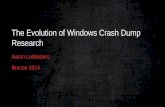 The Evolution of Windows Crash Dump Research · PDF fileThe Evolution of Windows Crash Dump ... Driver Name On Disk Driver Base Name in Memory Purpose diskdump.sys dump_diskdump ...
