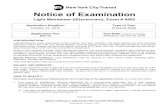 Notice of Examination - · PDF fileNotice of Examination Light Maintainer ((Electrician)), Exam # 6602 Application Deadline: October 27, 2015 Type of Test: Practical Skills Application