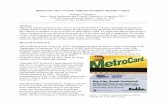 REDUCING MTA WASTE THROUGH GREEN METRO · PDF fileREDUCING MTA WASTE THROUGH GREEN METRO CARDS Tiquasha Thompson Henry Street Settlement and Cornell Cooperative Extension–NYC CAUSE