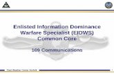 Enlisted Information Dominance Warfare Specialist · PDF fileFleet Weather Center Norfolk 3 EIDWS Common Core 109 Communications • Discuss the purpose of a Red Cross message: –In