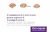 Communication passport - Scope  Web viewCommunication passport template. A Scope guide to making communication passports.