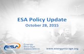 ESA Policy Update - Energy storageenergystorage.org/system/files/resources/esa_15_policyupdatewebin... · ESA Policy Update October 28, 2015. 1. Agenda • Federal ... • Would affect