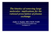 The kinetics of removing large molecules: implications for ...crrtonline.com/conference/CRRT11_PresPDFs/Kaplan_C28Plasma Exch… · The kinetics of removing large molecules: implications