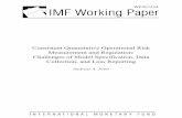 Consistent Quantitative Operational Risk Measurement · PDF fileIMF Working Paper Monetary and Capital Markets Department Consistent Quantitative Operational Risk ... management (ORM)