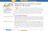 Reading a Cause-and- Effect Article - · PDF fileeffect patterns Reading a Cause-and-Effect Article “F ... cause-and-effect relationships by focusing on causes, on effects, or on