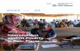 WIDER Annual Lecture 20   -   · PDF fileWIDER Annual Lecture 20   MARTIN RAVALLION Interventions against Poverty in Poor Places