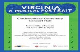 Clothworkers’ Centenary Concert Hallvirginiawoolfmusic.wp.st-andrews.ac.uk/files/2016/05/Virginia-A... · Clothworkers’ Centenary Concert Hall University of Leeds ... portrait