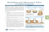 3.4 Reinforced Masonry Pier Construction - FEMA.gov · PDF fileSome cons of using grade beams with pier founda-tions are that they: n Are susceptible to erosion and scour if too shallow