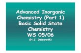 Advanced Inorganic Chemistry (Part 1) Basic Solid State ... · PDF fileAdvanced Inorganic Chemistry (Part 1) Basic Solid State ... !very short!!very short! Location OH: 4 corners,