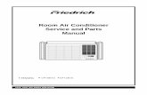 Room Air Conditioner Service and Parts Manual · PDF fileRoom Air Conditioner Service and Parts Manual CP10 CP12 SVC PARTS 2008 (07/08) CP10E10 CP12E10 0F Power Mode Timer 0n/0ff Fan