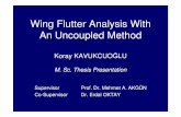 Wing Flutter Analysis With An Uncoupled Methodkoray/publis/KavukcuogluMSThesisPresentation.pdf · Wing Flutter Analysis With An Uncoupled Method ... h h 2 h h M s K rV Q h + - = ...