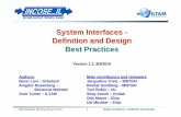 System Interfaces - Definition and Design Best · PDF fileMethodologies Working Group & Tools 1 System Interfaces – Definition and Design System Interfaces - Definition and Design