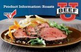 Product Information: Roasts - Beef Retail U... · Definition of a Roast A cut of beef more than two inches thick and larger than a steak. It may contain bone and is often comprised