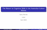 The Return to Cognitive Skills in the Australian Labour Marketweb/@commerce/@ec… · The Return to Cognitive Skills in the Australian Labour Market ... levels of skills tested) ...