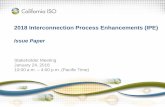 2018 Interconnection Process Enhancements (IPE) · PDF file2018 IPE goal is to modify and clarify the generator interconnection process to reflect changes in the industry and in customer
