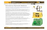 Emergency Eyewash Stations - · PDF fileEmergency Eyewash Stations OSHA 1910.151 states ... As a result, the ANSI Z358.1 standard has gained significant importance within the safety