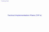 Tactical Implementation Plans (TIP’s) - Lean Six · PDF fileIntroduction A ‘Tactical Implementation Plan’ is derived from a common understanding of the business need to change