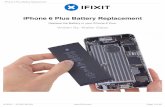 iPhone 6 Plus Battery Replacement · PDF fileStep 1 — Pentalobe ... Plus that we recommend for anyone doing more than one ... Several clips along the top edge of the front panel