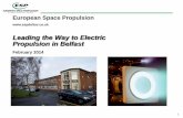 Leading the Way to Electric Propulsion in Belfast · PDF fileLeading the Way to Electric Propulsion in Belfast ... •Benefit To ESP ... •High-Isp capability up to 3,000-sec •High-Thrust