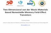 Two-Dimensional van der Waals Materials Based · PDF fileTwo-Dimensional van der Waals Materials Based Nonvolatile Memory Field-Effect ... BP FeFET unit device and Resistive -load