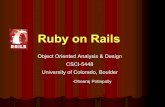 Ruby on Rails - Computer Science · PDF fileWhat is Ruby on Rails Ruby on Rails is a web application framework written in Ruby. David Heinemeier Hansson developed it in 2003