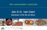 Jan E.G. van Dam - Universiti Teknologi Malaysia gth/day 1/Biobased... · Transition process ... (flax, hemp, jute, kenaf, etc) • non-woven insulation ... Piling up of waste biomass