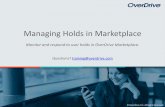 Managing Holds in Marketplace - OverDrive, Inc. · PDF fileManaging Holds in Marketplace ... incident in mark haddOn The Curious Incident ot ... A Novel James Lasdun $37.50 eBook B