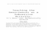 Teaching the Geosciences as a Subversive Activity: Web viewTeaching the Geosciences as a Subversive Activity: ... use to explore the diverse phenomena in the world ... jargon into