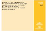 FAO/WHO guidance FOOD AND FAO to governments on · PDF fileFood and Agriculture Organization of the United Nations FAO/WHO guidance to governments on the application of HACCP in small