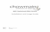 APC Switched PDU Driver - server.chowmain.softwareserver.chowmain.software/Control4/...PDU_Installation_Guide.pdf · energy saving and remote troubleshooting. Integration into Control4