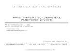 PIPE THREADS, GENERAL - ASMEfiles.asme.org/Catalog/Codes/PrintBook/13873.pdf · an american national standard pipe threads, general purpose (inch) ansi/asme b1.20.1 - 1983 (revision