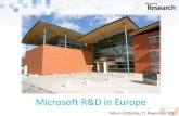 Microsoft R&D in Europe - JRC - ECis.jrc.ec.europa.eu/pages/ISG/documents/05-FPeticolas_ICTRandD... · External research Ken Wood ... p(Click|Query, Ad) + ... The Microsoft Development
