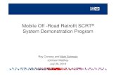 Mobile Off -Road Retrofit SCRT System Demonstration Program · PDF fileJohnson Matthey Divisions Johnson Matthey is a specialty chemicals company focused on its core skills in precious