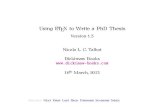 Using LaTeX to Write a PhD Thesis - Dickimaw  · PDF fileUsing LATEX to Write a PhD Thesis Version 1.3 Nicola L. C. Talbot Dickimaw Books   16th March, 2013